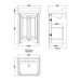 Hudson Reed Old London Vanity Unit - Floor Standing 2 Door Unit with Basin - Unbeatable Bathrooms