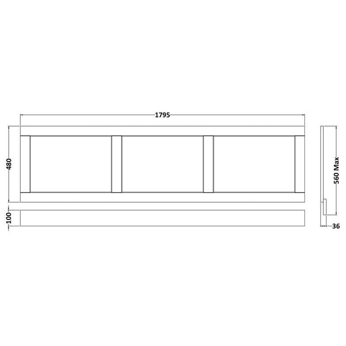 Hudson Reed Old London Front Bath Panel - Unbeatable Bathrooms