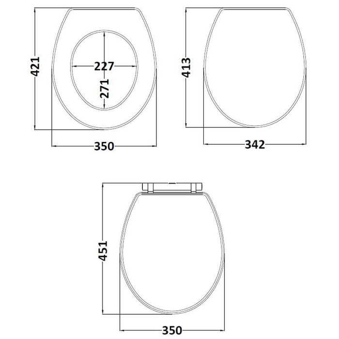 Hudson Reed Richmond Low-Level Cistern Toilet & Flush Pipe Kit - Unbeatable Bathrooms