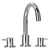 Flova Levo 3-Hole Bath Filler - Unbeatable Bathrooms