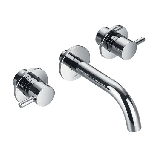 Flova Levo Concealed Two Handle Basin Mixer with Clicker Waste Set - Unbeatable Bathrooms