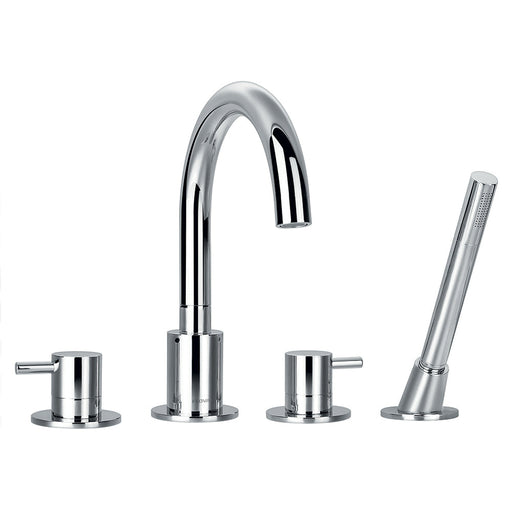 Flova Levo 4-Hole Bath and Shower Mixer with Shower Set - Unbeatable Bathrooms