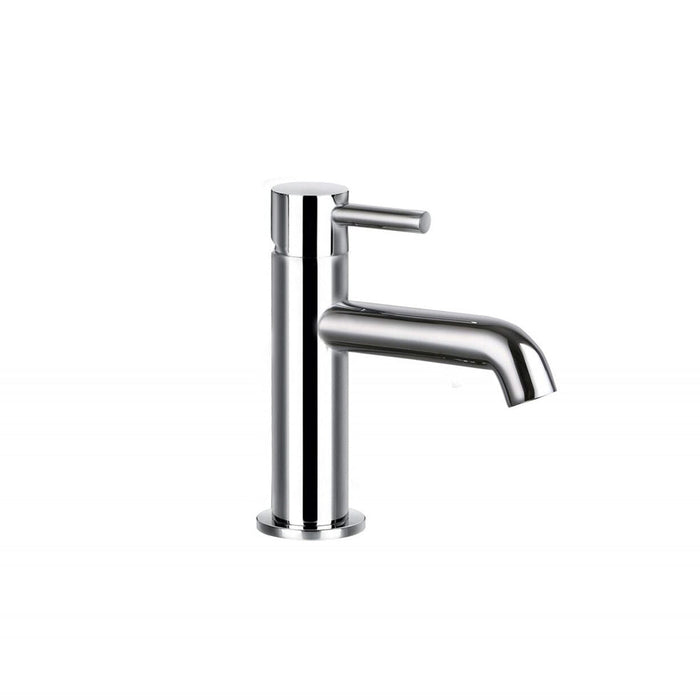 Flova Levo Slim 162mm Mono Basin Mixer Included Clicker Waste - Chrome - Unbeatable Bathrooms