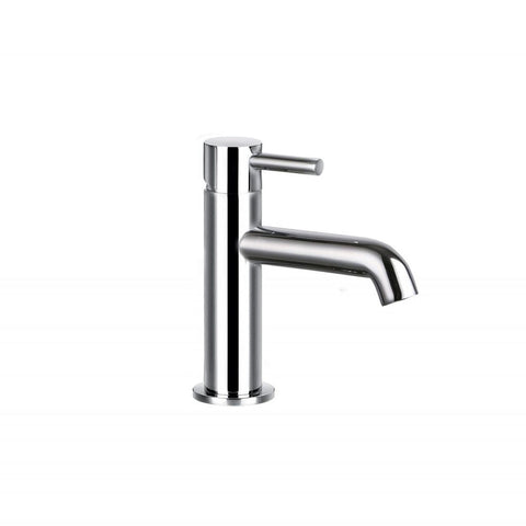 Flova Levo Slim 162mm Mono Basin Mixer Included Clicker Waste - Chrome - Unbeatable Bathrooms