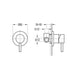 Flova Levo Concealed Manual Shower Mixer with Single Outlet - Round Plate - Unbeatable Bathrooms