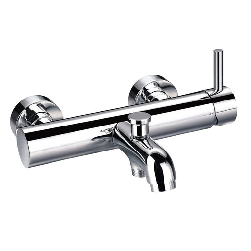 Flova Levo Wall Mounted Manual Side Lever Bath and Shower Mixer with Hand Shower Set - Unbeatable Bathrooms
