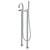 Flova Levo Floor Standing Bath and Shower Mixer with Shower Set - Unbeatable Bathrooms