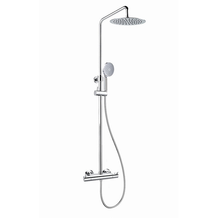 Flova Levo Thermostatic Exposed Shower Column - Unbeatable Bathrooms