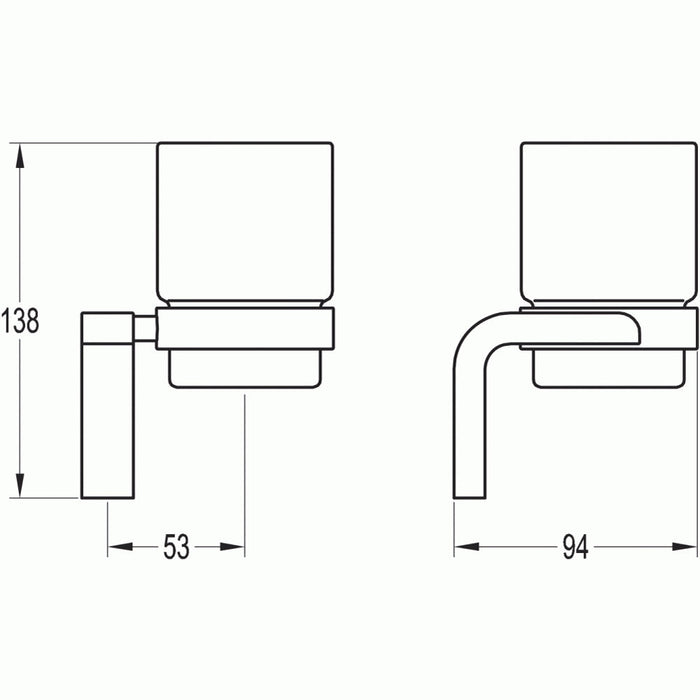 Flova Lynn Single Glass Tumbler Holder - Unbeatable Bathrooms