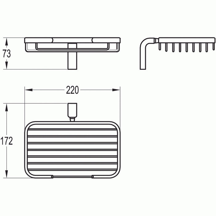 Flova Lynn 220mm Soap Dish - Unbeatable Bathrooms