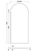 Hudson Reed Black Arched Wet Room Shower Screen 900mm Wide - 8mm Glass - Unbeatable Bathrooms