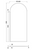 Hudson Reed Black Arched Wet Room Shower Screen 900mm Wide - 8mm Glass - Unbeatable Bathrooms