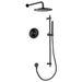 Flova Levo Thermostatic 2 Outlet Shower Valve with Fixed Head and Slide Rail Kit - Round - Unbeatable Bathrooms
