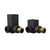 Essential Anthracite Square Corner Radiator Valve Pack (Pairs) - Unbeatable Bathrooms