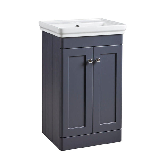 Tavistock Marston 500mm Floor Standing 2 Door Vanity Unit & Basin - Matt Dark Grey - Unbeatable Bathrooms