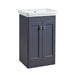 Tavistock Marston 500mm Floor Standing 2 Door Vanity Unit & Basin - Matt Dark Grey - Unbeatable Bathrooms