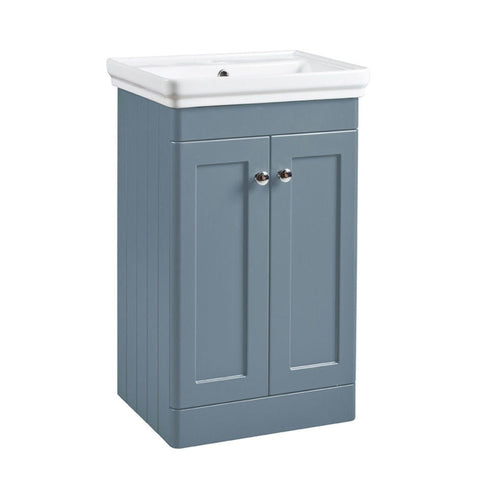 Tavistock Marston 500mm Floor Standing 2 Door Vanity Unit & Basin - Matt Spruce - Unbeatable Bathrooms