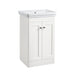 Tavistock Marston 500mm Floor Standing 2 Door Vanity Unit & Basin - Paper White - Unbeatable Bathrooms