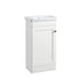 Tavistock Marston 450mm Floor Standing 1 Door Cloakroom Vanity Unit & Basin - Paper White - Unbeatable Bathrooms