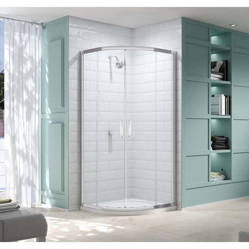Merlyn 8 Series Quadrant Shower Enclosure with 2 Sliding Doors & Merlyn MStone Tray - Unbeatable Bathrooms