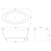 Hudson Reed Grace 1510 x 760mm Round Freestanding Bath - Unbeatable Bathrooms