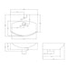 Hudson Reed 50/60cm 1TH Wall Hung Basin - Unbeatable Bathrooms