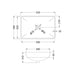 Hudson Reed 520mm 0TH Rectangular Countertop Basin - Unbeatable Bathrooms