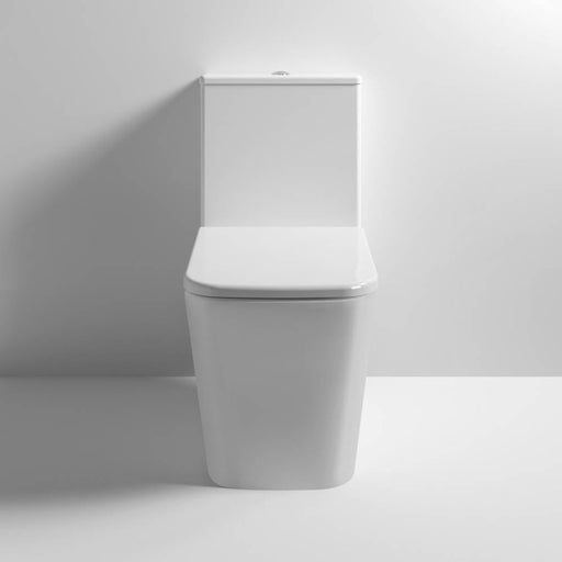Nuie Ava Square Flush to Wall Pan, Cistern & Soft Close Seat - Unbeatable Bathrooms