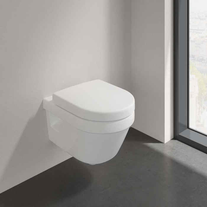 Villeroy & Boch Architectura Wall Hung Compact Washdown Toilet with DirectFlush - 4687.HR.01 - Unbeatable Bathrooms