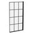 Hudson Reed Square Black Frame Hinged Bath Screen - Unbeatable Bathrooms