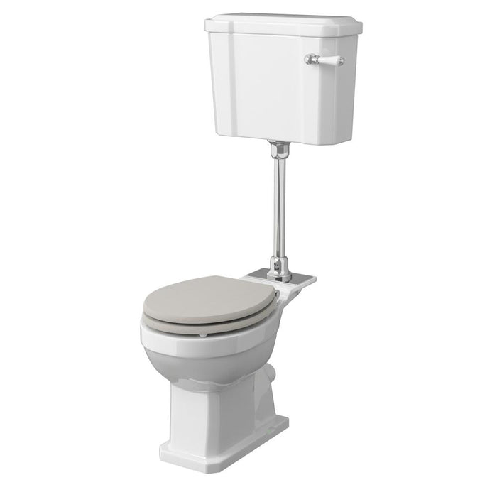 Hudson Reed Richmond Mid-Level Cistern Toilet & Flush Pipe Kit - Unbeatable Bathrooms