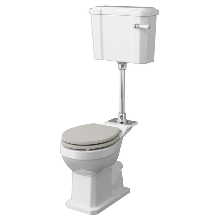 Hudson Reed Richmond Comfort Height Mid-Level Toilet & Flush Pipe Kit - Unbeatable Bathrooms