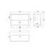 Hudson Reed Coast Vanity Unit - Wall Hung 1 Drawer Unit with Basin - Unbeatable Bathrooms
