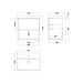 Hudson Reed Coast Vanity Unit - Wall Hung 1 Drawer Unit with Basin - Unbeatable Bathrooms