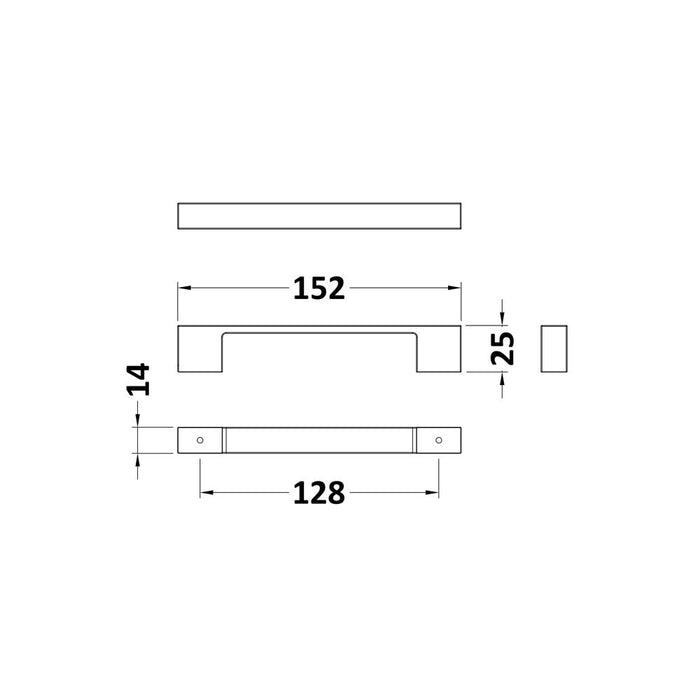 Hudson Reed Furniture 15Cm D Handle - Unbeatable Bathrooms