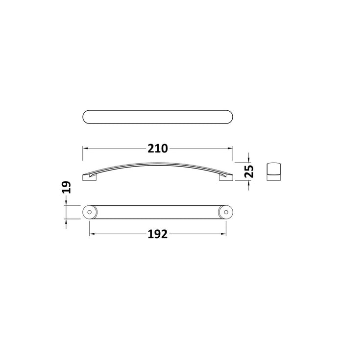 Hudson Reed Furniture D Shape Bar Handle - Unbeatable Bathrooms