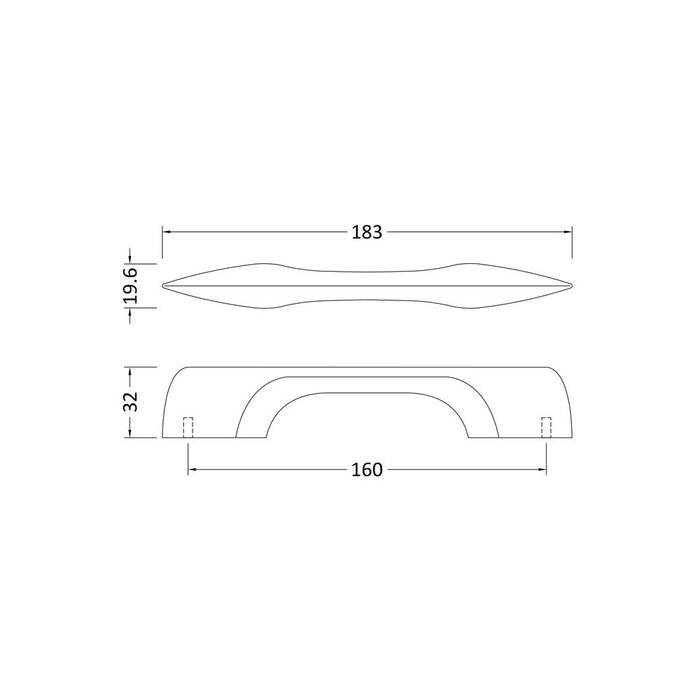 Hudson Reed Furniture D Shaped Handle Chrome - Unbeatable Bathrooms