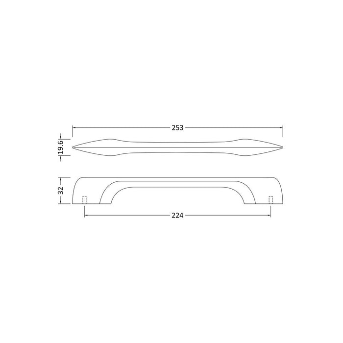 Hudson Reed Furniture D Shaped Handle Chrome - Unbeatable Bathrooms