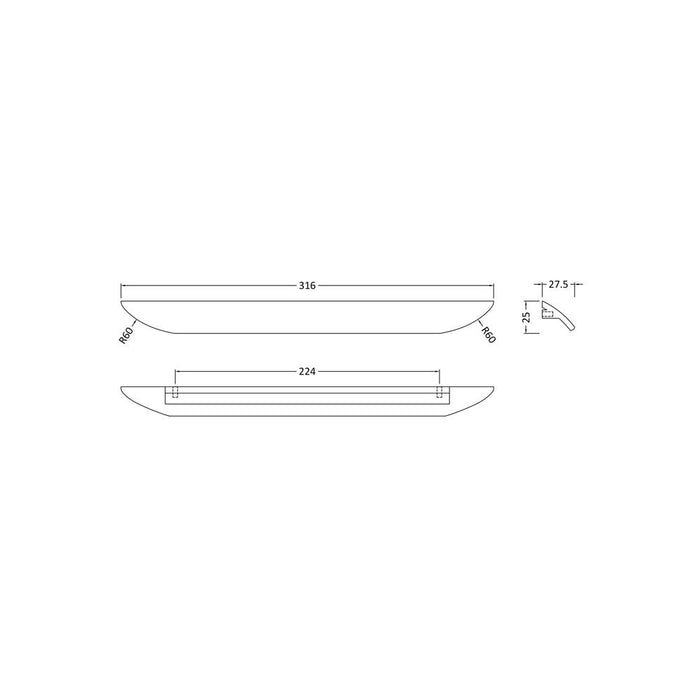 Hudson Reed Furniture Finger Pull Handle - Unbeatable Bathrooms