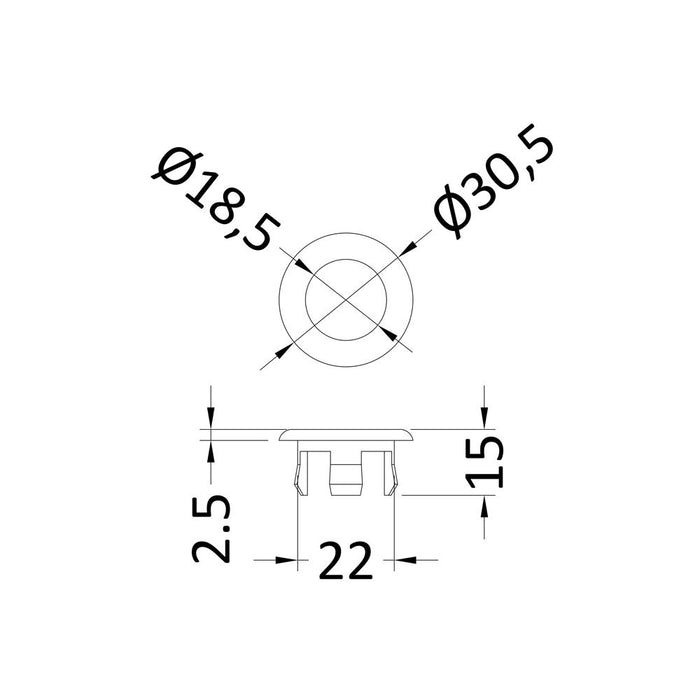 Hudson Reed Basin Overflow Cover - Unbeatable Bathrooms