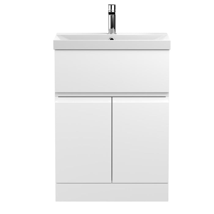 Hudson Reed Urban 5/6/800mm Vanity Unit - Floor Standing 2 Door & 1 Drawer Unit with Basin - Unbeatable Bathrooms