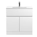 Hudson Reed Urban 5/6/800mm Vanity Unit - Floor Standing 2 Door & 1 Drawer Unit with Basin - Unbeatable Bathrooms