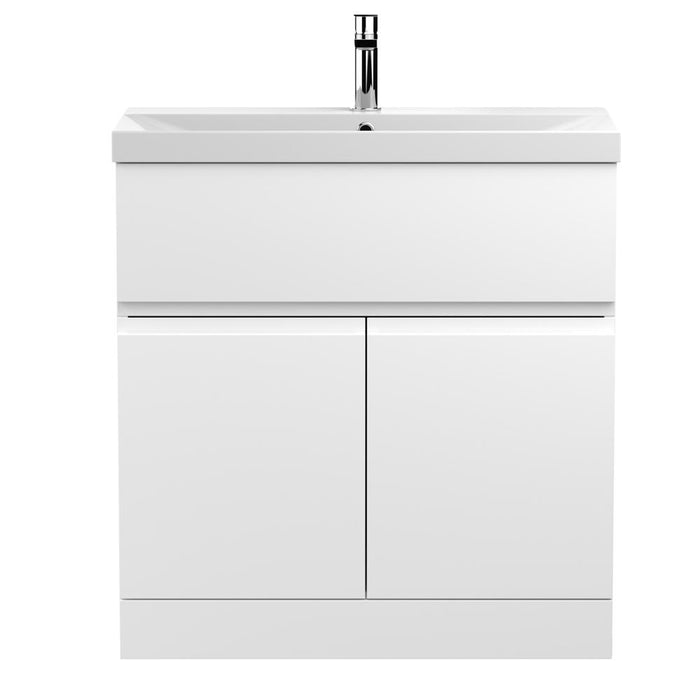 Hudson Reed Urban 5/6/800mm Vanity Unit - Floor Standing 2 Door & 1 Drawer Unit with Basin - Unbeatable Bathrooms