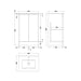 Hudson Reed Urban 500/600mm Vanity Unit - Floor Standing 2 Door Unit with Basin - Unbeatable Bathrooms