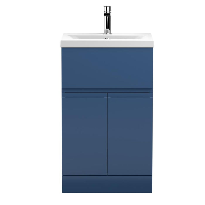 Hudson Reed Urban 5/6/800mm Vanity Unit - Floor Standing 2 Door & 1 Drawer Unit with Basin - Unbeatable Bathrooms