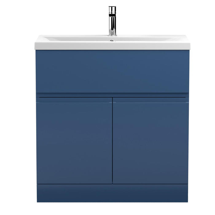 Hudson Reed Urban 5/6/800mm Vanity Unit - Floor Standing 2 Door & 1 Drawer Unit with Basin - Unbeatable Bathrooms