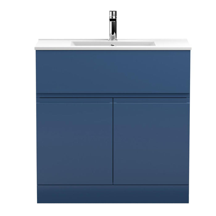 Hudson Reed Urban 5/6/800mm Vanity Unit - Floor Standing 2 Door & 1 Drawer Unit with Basin - Unbeatable Bathrooms