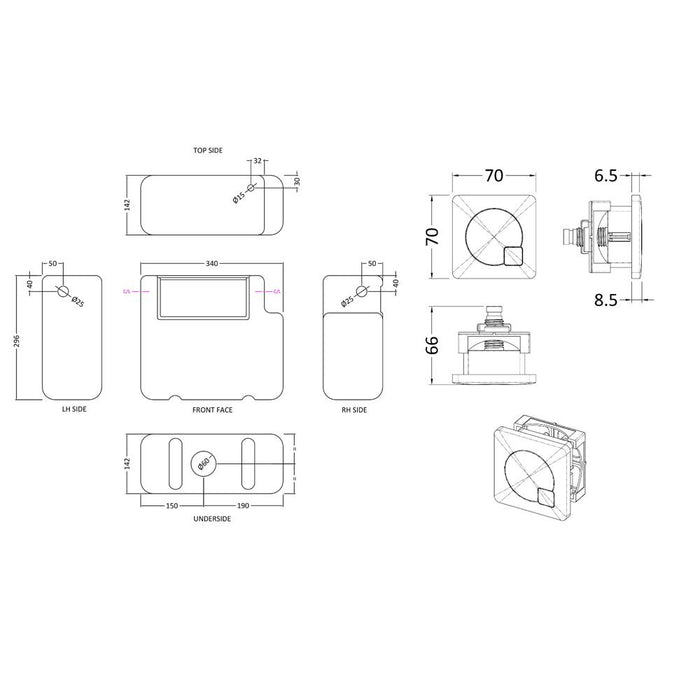 Hudson Reed Dual Flush Universal Concealed Cistern - Unbeatable Bathrooms