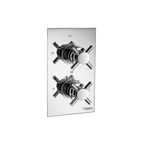 Niagara Carter Concealed Twin Valve Crosshead - Unbeatable Bathrooms