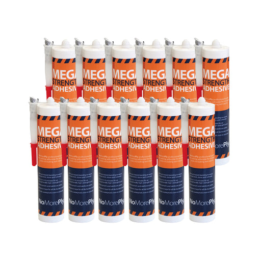 NoMorePly Mega Strength Tile Backing Board Adhesive - 310ml (x12) - Unbeatable Bathrooms